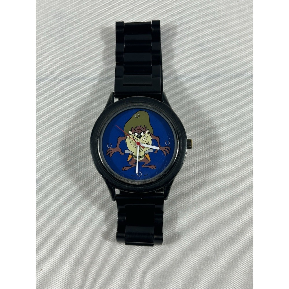 Vintage 1993 Warner Bros Taz Tasmanian Devil Quartz Watch Japan Movt New Battery